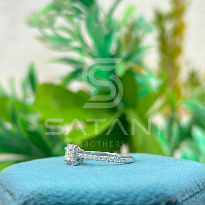 Elegant Princess-Cut Diamond Ring – Timeless Sparkle by Satani Brothers
