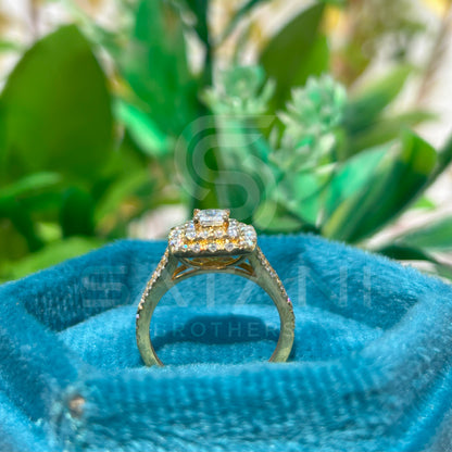 Radiance Halo Princess Cut Diamond Ring