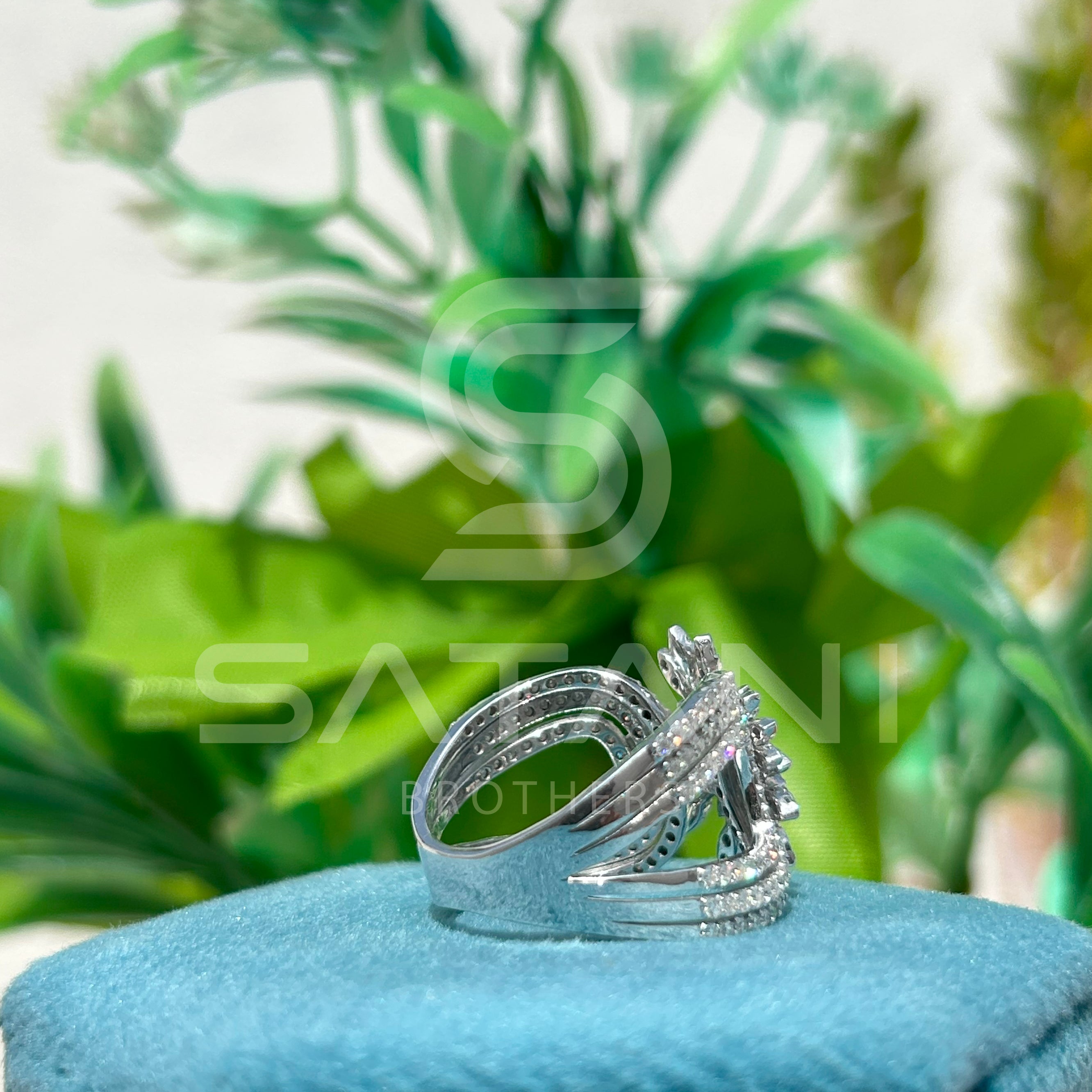Radiant Blossom Diamond Ring