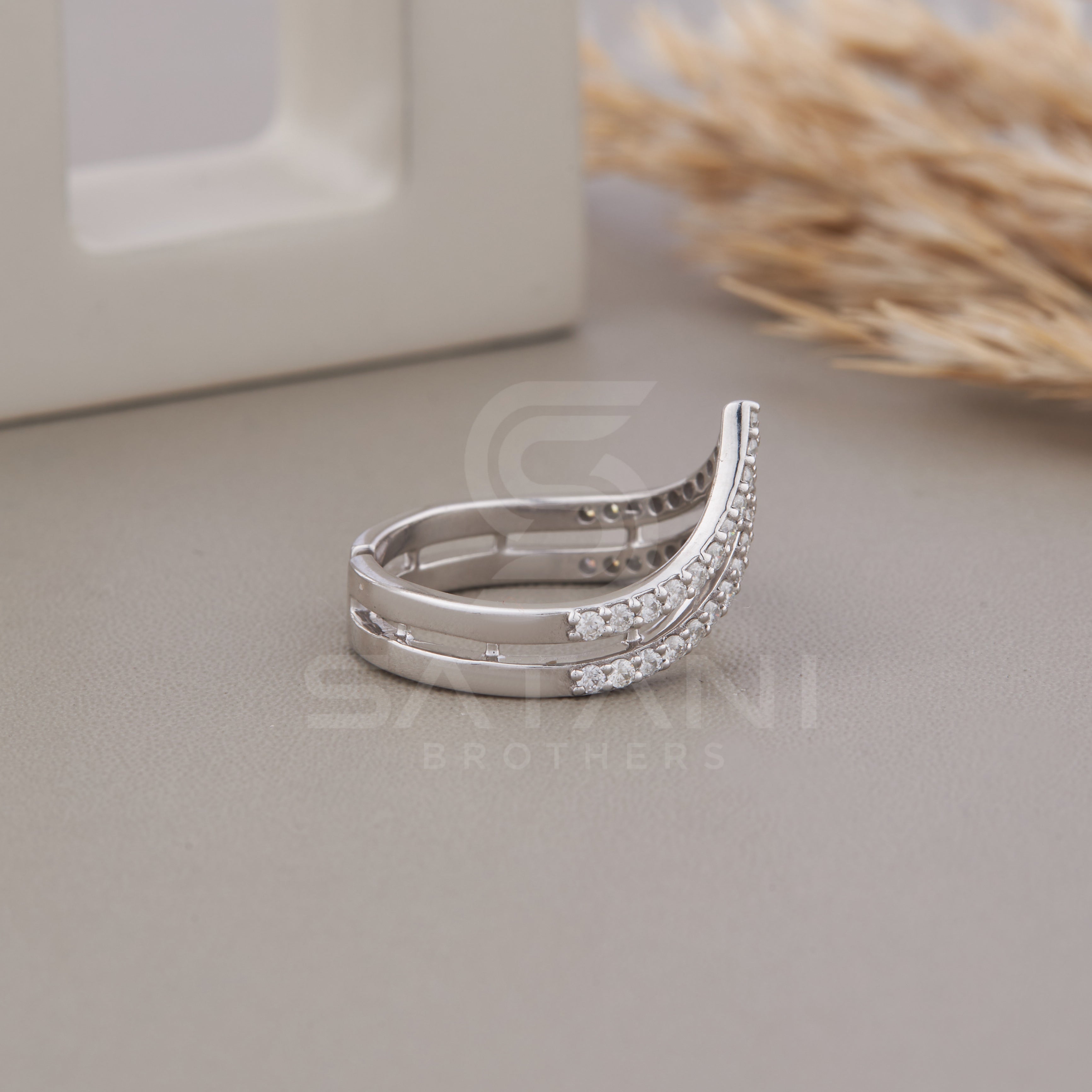 10K Solid Gold Double v shape Ring, 925 Sterling Silver Double V Ring, Chevron Ring, Thumb Ring,  Solid Gold Royal Curve Ring