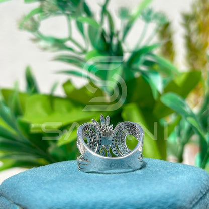 Radiant Blossom Diamond Ring