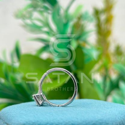 Elegant Princess-Cut Diamond Ring – Timeless Sparkle by Satani Brothers