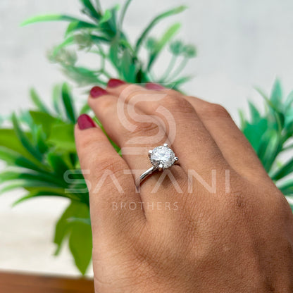 Timeless Solitaire Moissanite Ring for Women – Minimalist Design