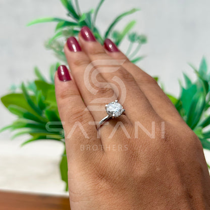 Timeless Solitaire Moissanite Ring for Women – Minimalist Design