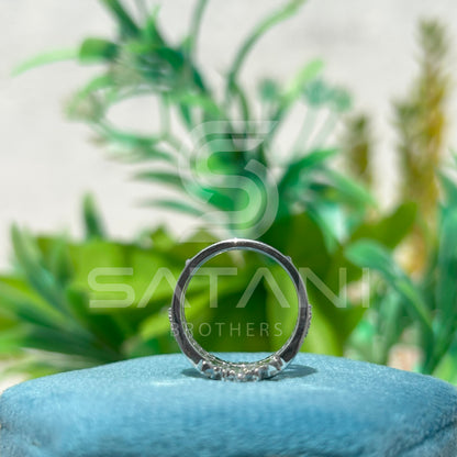 "Floral Inspired Moissanite Cluster Ring in Solid Gold – Unique Engagement & Cocktail Jewelry"