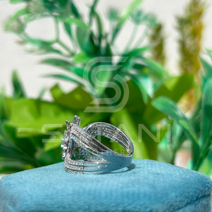 Radiant Blossom Diamond Ring