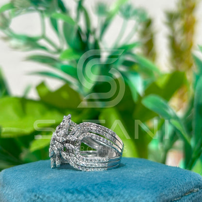 Radiant Blossom Diamond Ring