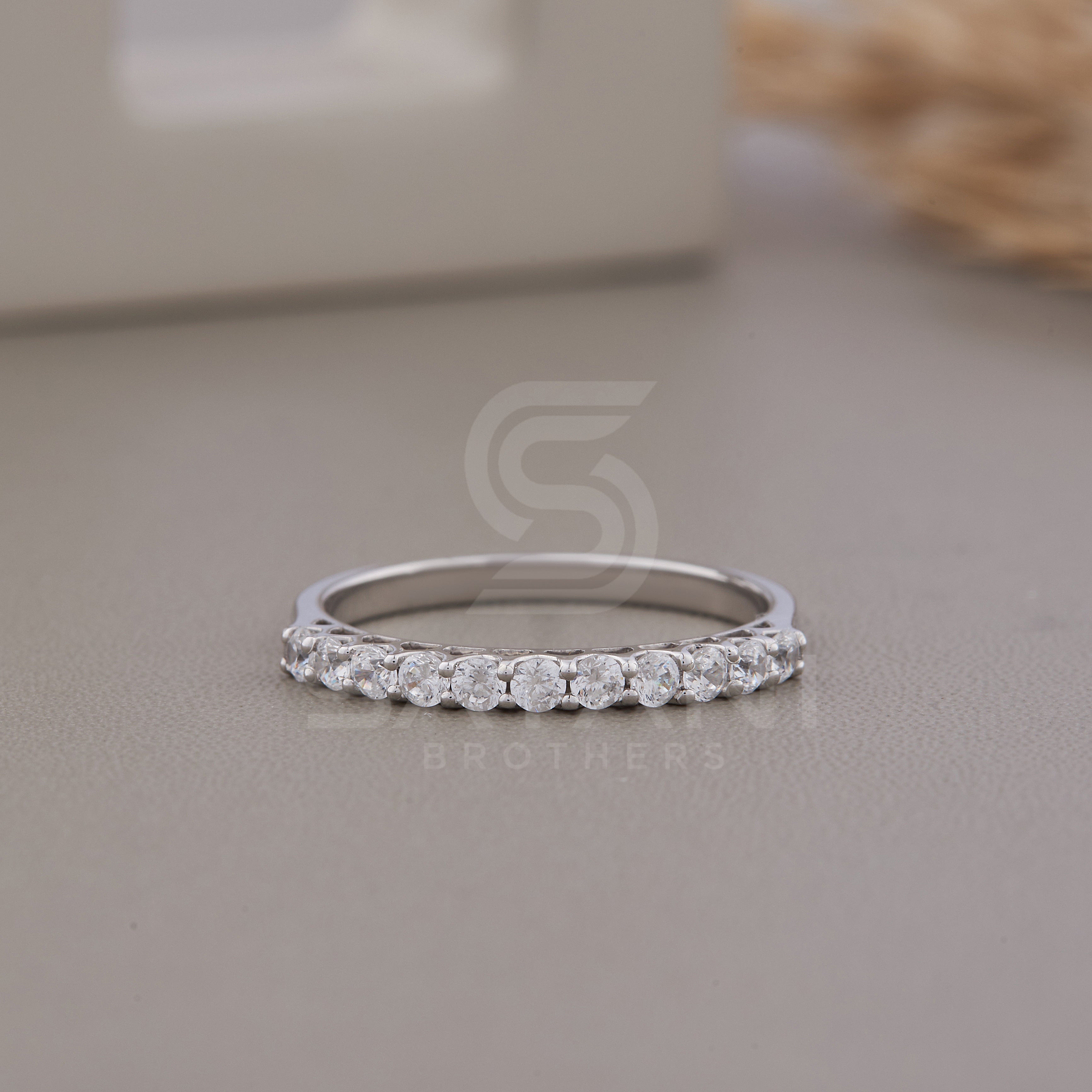 Crown Daily Wear ring Sterling Silver Ring Tiara Stackable Ring With Engagement Ring,  stacking ring,  Half Eternity Wedding Band Ring Women
