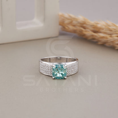 2.5 CT Cushion Cut Moissanite Engagement Ring