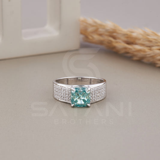 2.5 CT Cushion Cut Moissanite Engagement Ring