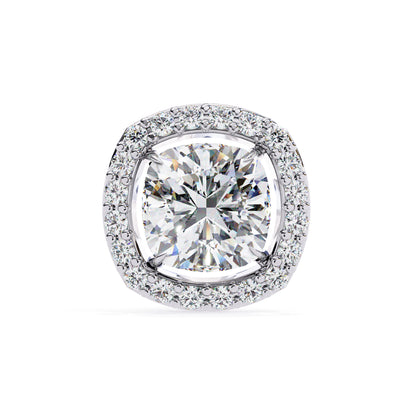 cushion cut earring for women , halo earring , best for women earring