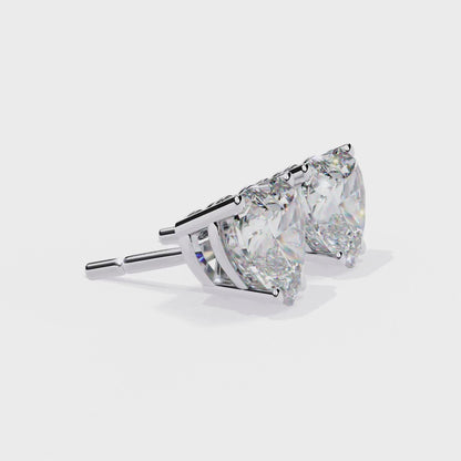 Heart Shape Moissanite Earrings, 925 Sterling Silver, Elegant Gift for Women