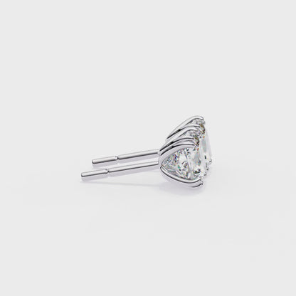 Cushion Cut 6×6mm Moissanite Diamond Stud Earrings, 2.2 CTW, 925 Sterling Silver, Luxury Women’s Jewelry